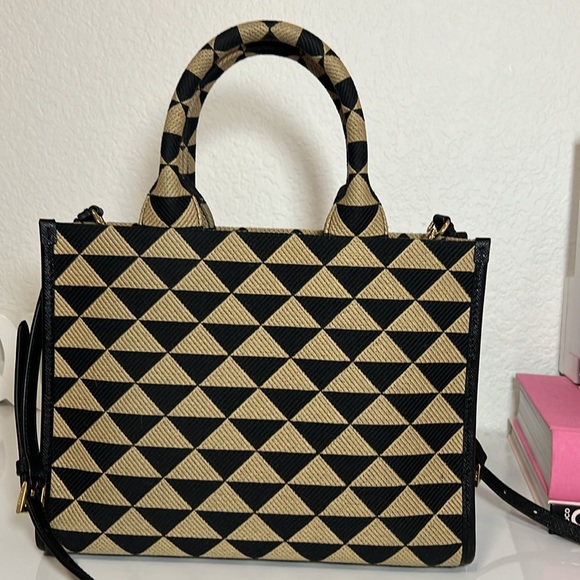 Small Prada Symbole embroidered fabric handbag - Picture 10 of 13